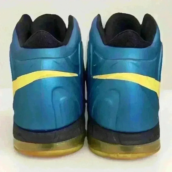 NIKE ID Air Max Mens Sz 11 Hyperposite Tropical Teal Yellow 524862 303 2013 - Picture 3 of 9